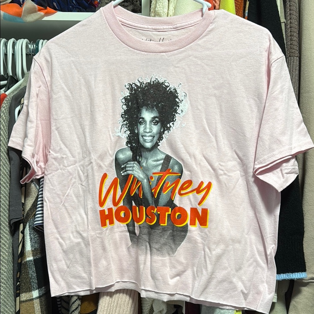 Whitney Houston Graphic Pink T-Shirt